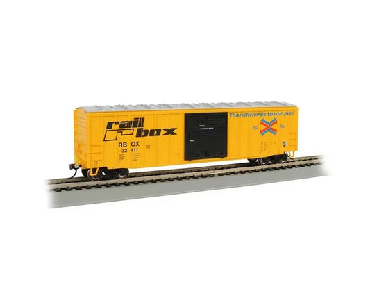 Bachmann 50ft Outside Braced Railbox Carwith FRED. HO Scale