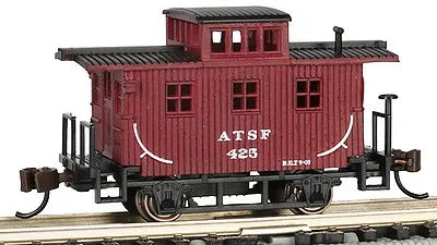 BACHMANN ATCHISON TOPEKA & SANTA FE #425OXIDE RED OLD TIME CABOOSE N SCALE