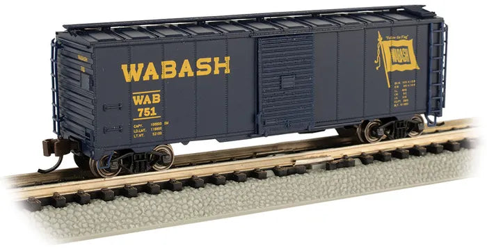 BACHMANN WABASH #751 ARR 40FT STEEL BOXCAR. N SCALE