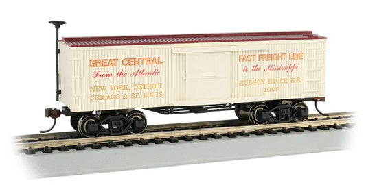 BACHMANN NY CENTRAL & HUDSON RAILROAD OLDTIME BOXCAR, HO SCALE