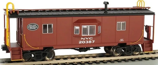 BACHMANN NY CENTRAL #20387 BAY WINDOW W/ROOF WALK CABOOSE, HO SCALE