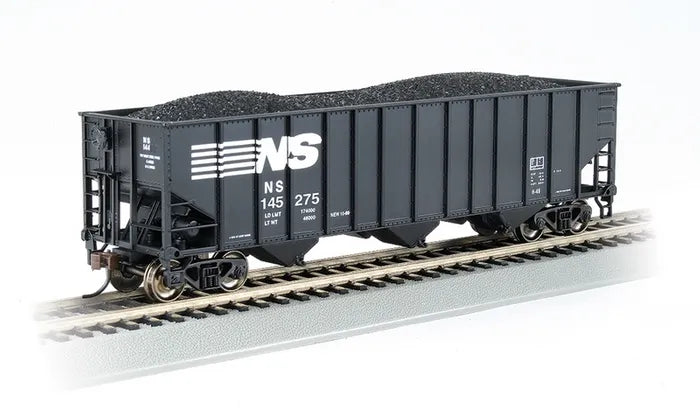 BACHMANN NORFOLK SOUTHERN #145275 3-BAY100 TON OPEN HOPPER. HO SCALE