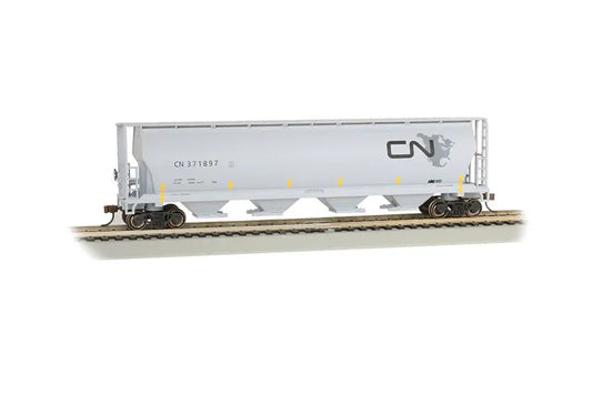 BACHMANN CANADIAN NATIONAL N/AMERICA LOGO 4-BAY CYL. GRAIN HOPPER. HO SCALE