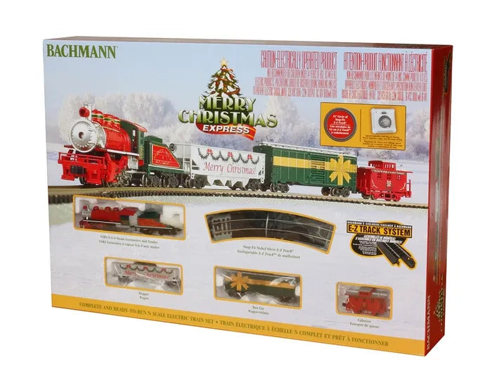 BACHMANN MERRY CHRISTMAS EXPRESS TRAIN SET. N SCALE