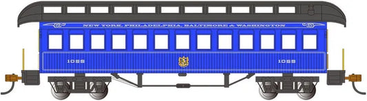 BACHMANN BALTIMORE & OHIO OLD TIME PASSENGER COACH, ROYAL BLUE. HO SCALE