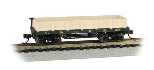 BACHMANN VIRGINIA &TRUCKEE RR #105 OLD TIME WOOD GONDOLA. N SCALE