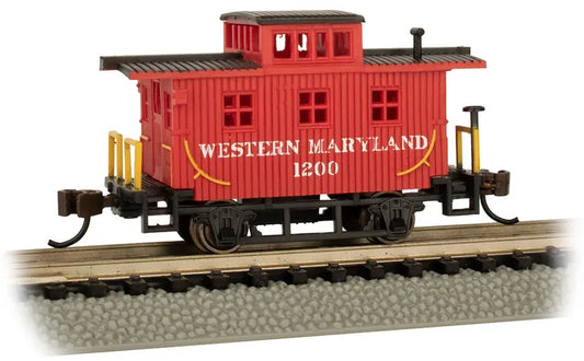 BACHMANN WESTERN MARYLAND #1200 OLD TIMEBOBBER CABOOSE. N SCALE