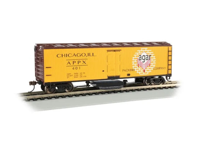 BACHMANN AGAR PACKING CO. 40FT WOOD REEFER #401. HO SCALE