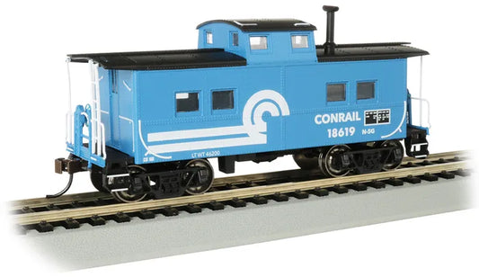 BACHMANN CONRAIL #18619 NE STYLE STEEL CUPLOA CABOOSE, BLUE. HO SCALE