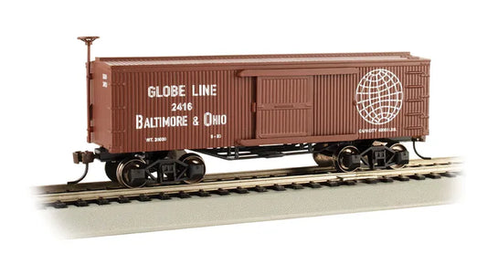 BACHMANN BALTIMORE & OHIO GLOBE LINE, OLD TIME BOX CAR, HO SCALE