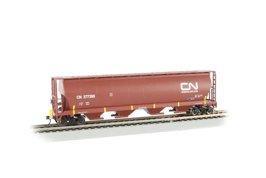 BACHMANN CANADIAN NATIONAL #377399 CYLINDRICAL GRAIN HOPPER W/FRED, HO SCALE