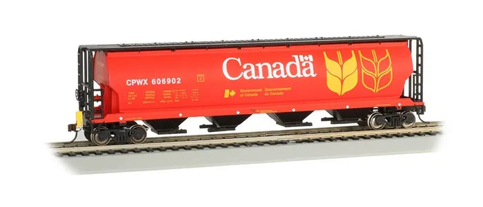 BACHMANN CANADA GRAIN 4 BAY CYLINDRICALGRAIN HOPPER W/FRED, HO SCALE