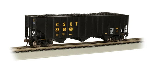 BACHMANN CSX #326160 BETHLEHEM STEEL 100TON 3-BAY HOPPER. HO SCALE