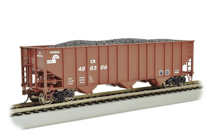 BACHMANN CONRAIL #488506 BETH. STEEL 3-BAY 100 TON HOPPER. HO SCALE