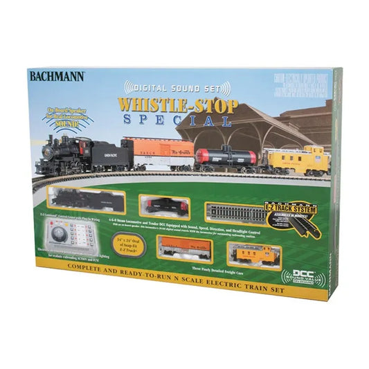 BACHMANN WHISTLE-STOP SPECIAL TRAIN SETW/DIGITAL SOUND. N SCALE