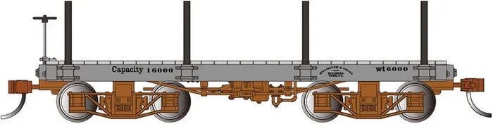 BACHMANN 18FT FLAT CARS ( 2/BOX ), GREYDATA ONLY