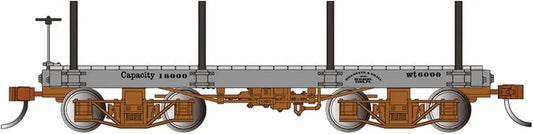 BACHMANN 18FT FLAT CARS ( 2/BOX ), GREYDATA ONLY