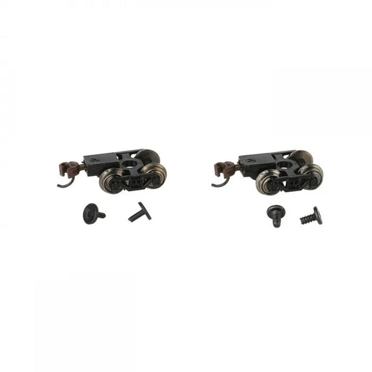 BACHMANN FRICTION BEARING FREIGHT TRUCKSW/WHEELS, 6 PCS, N SCALE