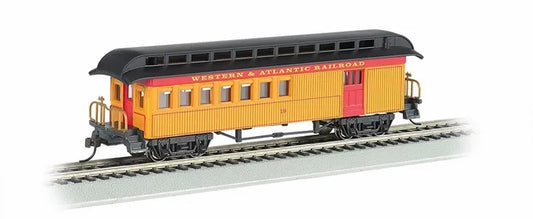 BACHMANN WESTERN & ATLANTIC RR OLD TIMEROUNDED END COMBINE PAX CAR HO SCALE