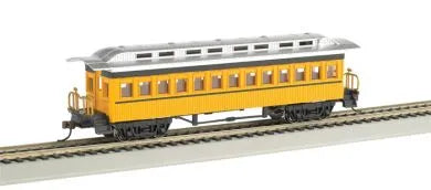 BACHMANN COACH 1860-80 ERA PAINTED, UNLETTERED, YELLOW HO SCALE