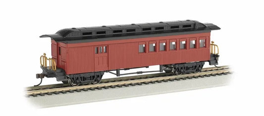 BACHMANN COMBINE 1860-80 ERA PAINTED, UNLETTERED RED, DUCKBILL ROOF HO SCALE