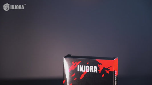 INJORA 1.0" 47g a piece Black Brass Beadlock Wheel Rims Negative Offset 3.15mm for 1/24 RC Crawlers 4PCS to suit SCX24 W1005