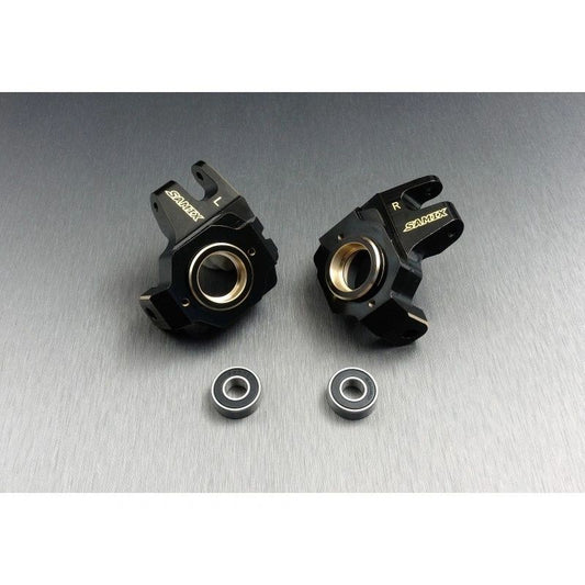 SCX-6 brass heavy steering knuckle (Black color)