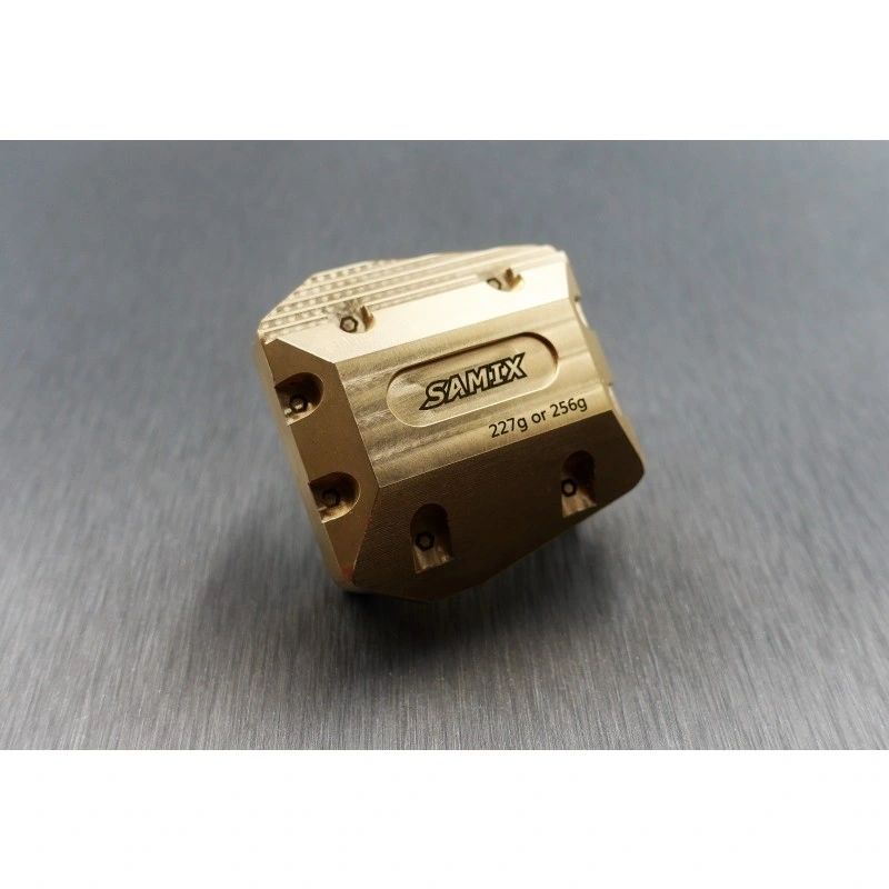 SCX-6 brass diff. cover (gold color with adjust weight)