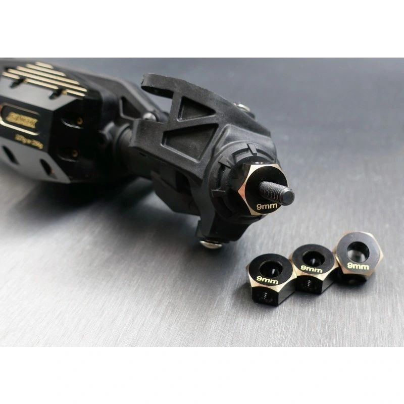 SCX-6 brass hex adaptar (9mm)