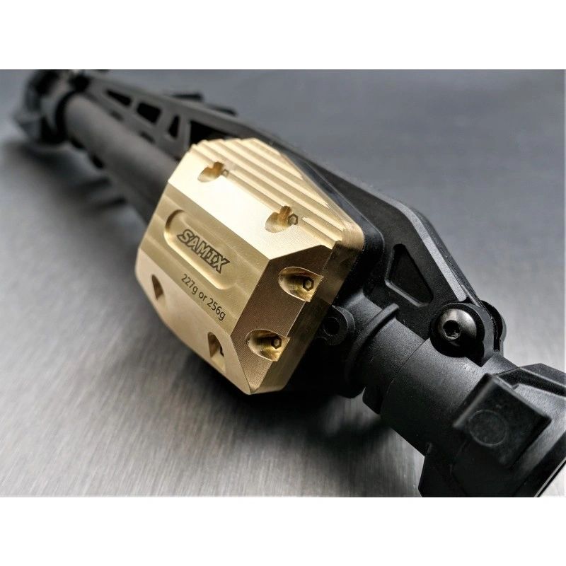 SCX-6 brass diff. cover (gold color with adjust weight)