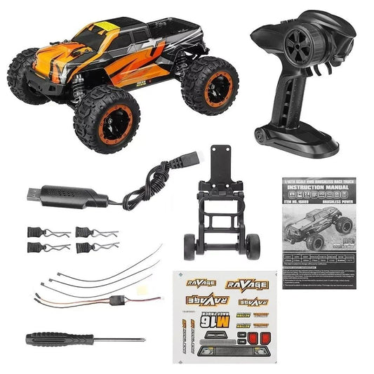 1/16 HBX 16889A Pro Brushless upgraded Metal Parts Fast 2.4G 4WD Monster Truck