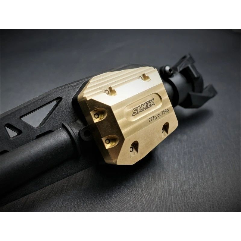 SCX-6 brass diff. cover (gold color with adjust weight)