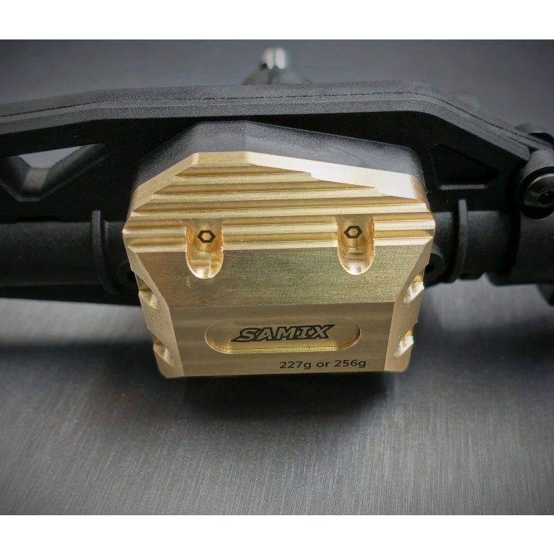 SCX-6 brass diff. cover (gold color with adjust weight)