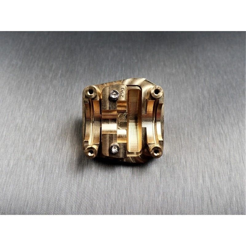 SCX-6 brass diff. cover (gold color with adjust weight)