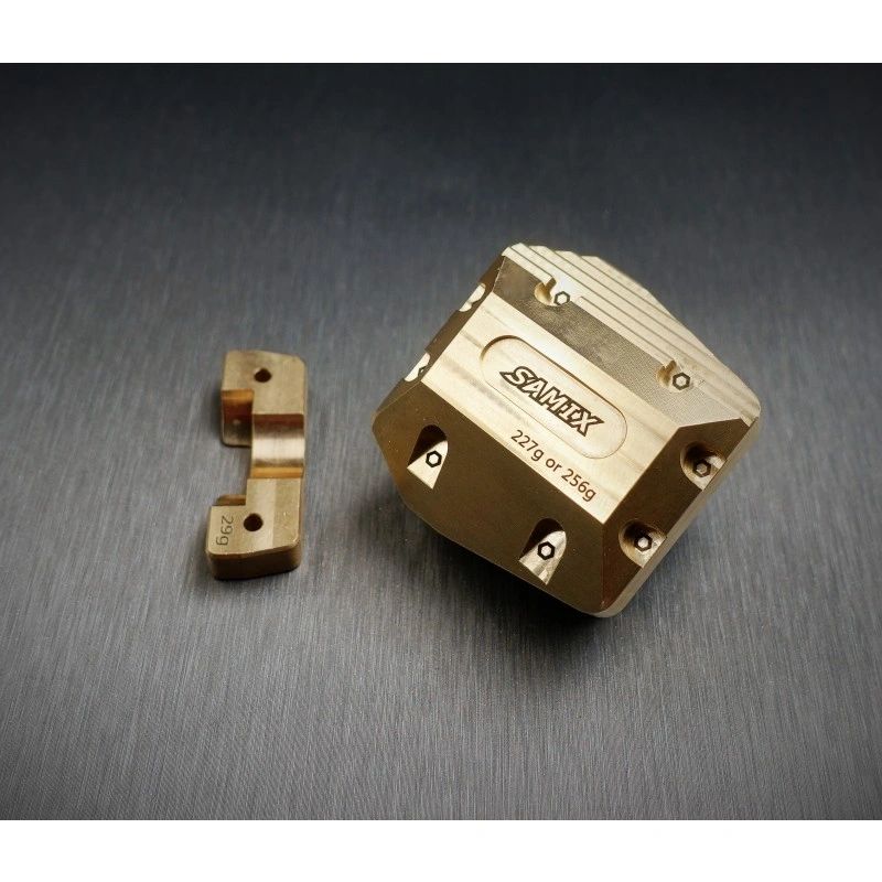 SCX-6 brass diff. cover (gold color with adjust weight)