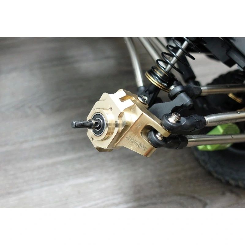 SCX-6 brass heavy steering knuckle (gold color total 523g)