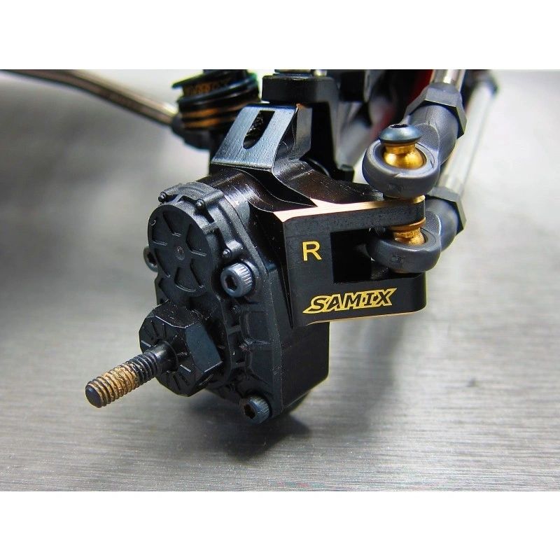 SCX10-3 brass heavy steering knuckle (black coating)