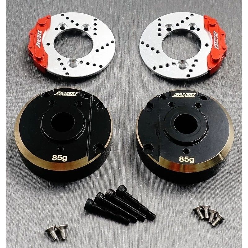 TRX-4 brass portal knuckle heavy cover & scale brake rotor & caliper set