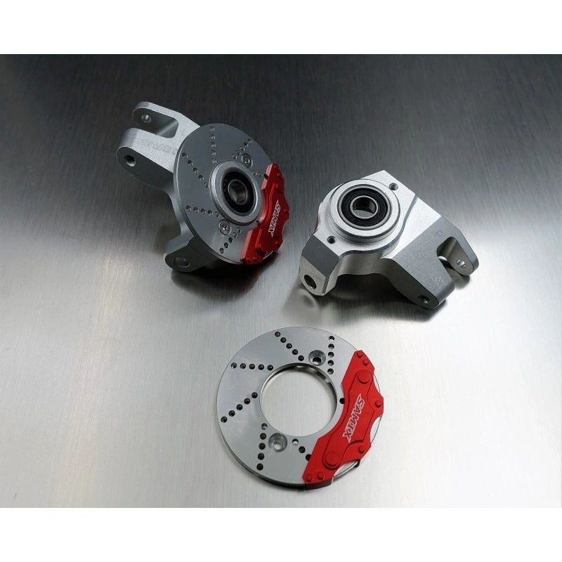 SCX-6 alum steering knuckle (made of 7075 material) include outer 8x19x6 bearing & brake rotor & caliper set