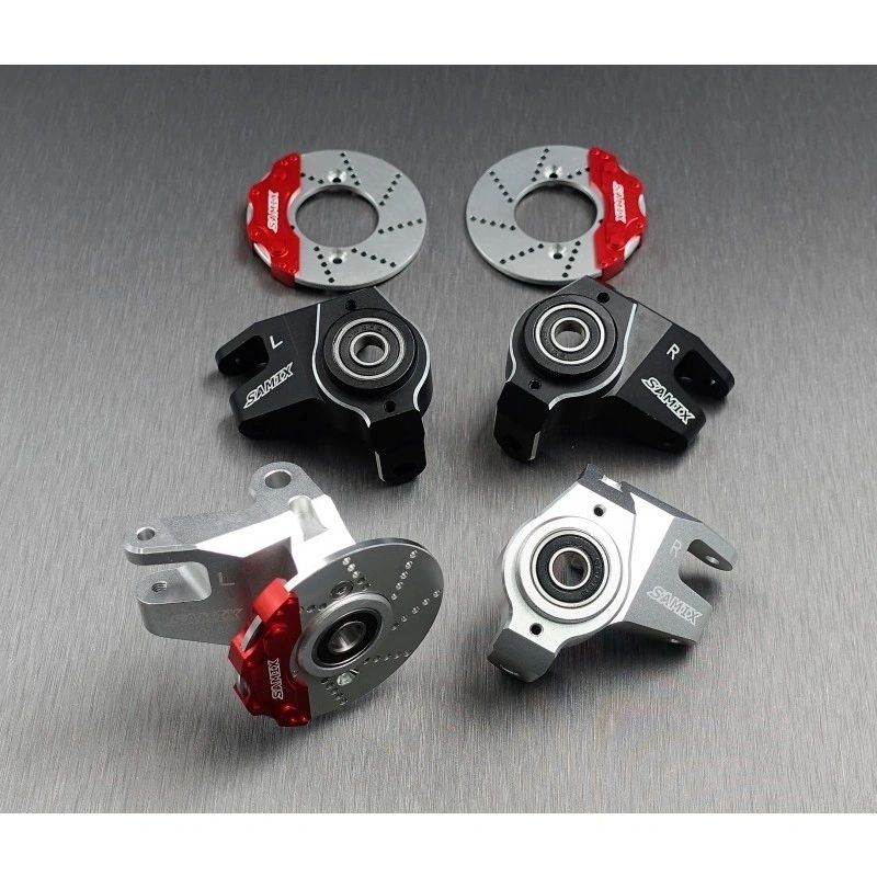 SCX-6 alum steering knuckle (made of 7075 material) include outer 8x19x6 bearing & brake rotor & caliper set