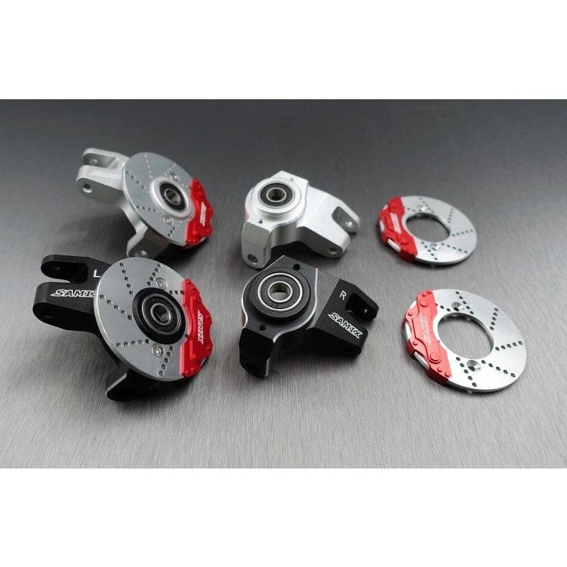 SCX-6 alum steering knuckle (made of 7075 material) include outer 8x19x6 bearing & brake rotor & caliper set