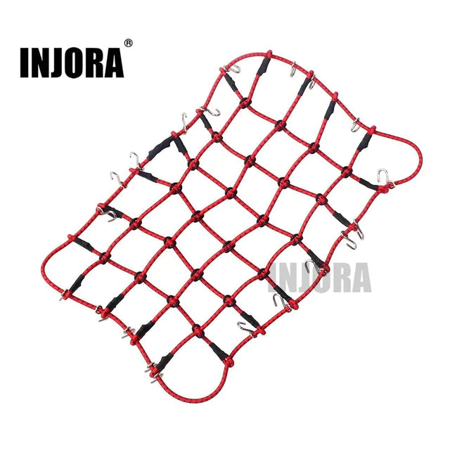 INJORA 1PCS Black/Red Elastic Luggage Net for 1/10 RC Rock Crawler