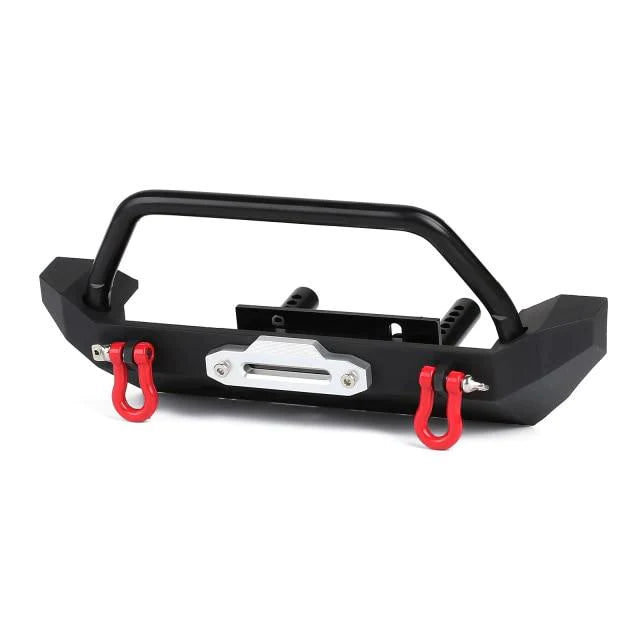 INJORA Metal Front Rear Bumper with Tow Hooks for 1/10 RC Crawler