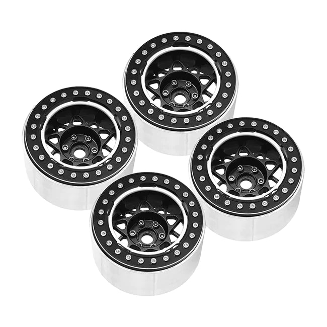 INJORA 2.2" Deep Dish Negative Offset 10mm Wheels for 1/10 RC Crawler (4) (W2208)