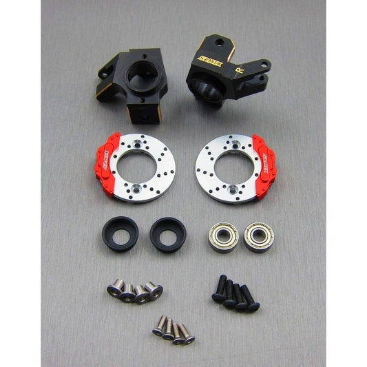 SCX10-2 brass heavy steering knuckle (with brake rotor & caliper set)