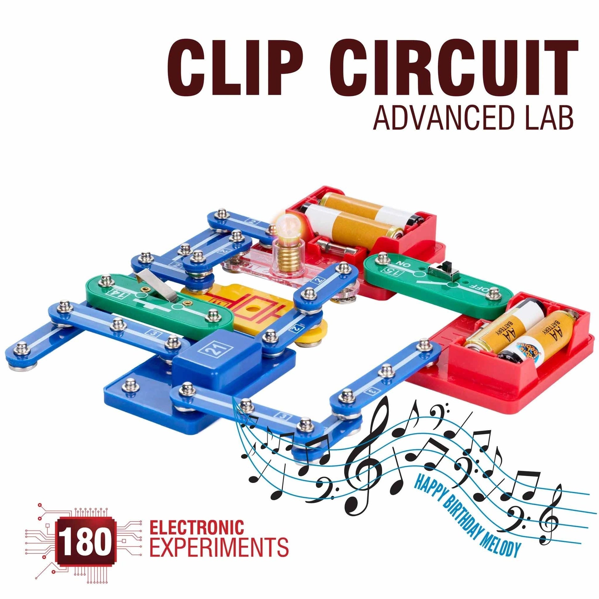 Clip Circuit Advanced Lab 180 STEM Electronic Experiments Kit