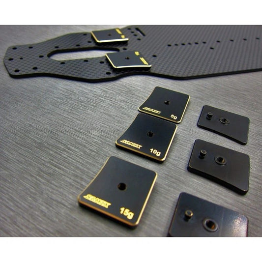 Samix for Xray T4-19 front balance weight 10g (L/R each) for samix chassis only
